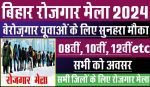 Bihar Rojgar Mela 2024 - सुनहरा मौका बिहार में कल 18 अक्‍टूबर 2024 से 29 अक्‍टुबर 2024 तक लगभग एक दर्जन जि‍लों में लग रही हैं राेजगार मेला